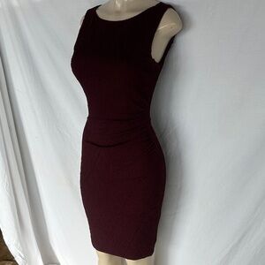 Cache Deep Burgundy Mini Dress
